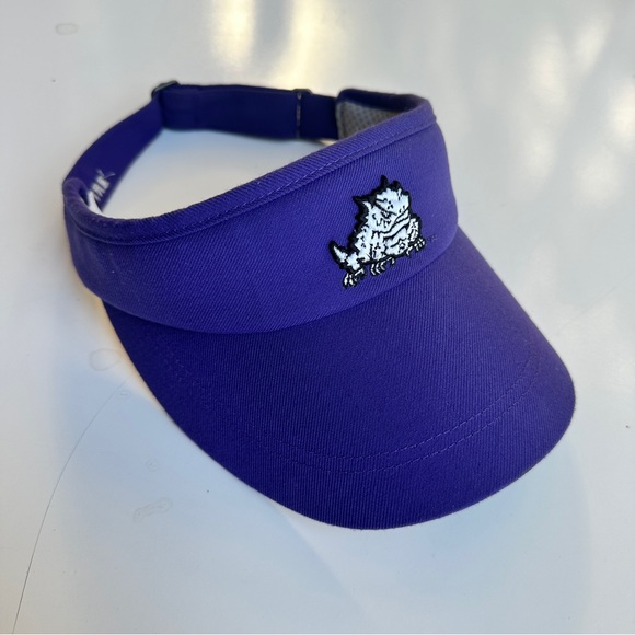 TCU Horned Frogs Nike Just Do-It Sun Visor Purple school logo one size fits most - Picture 1 of 11